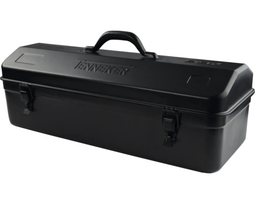 Zwarte gereedschapskist met handvat