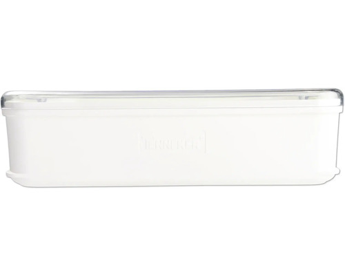 Witte voorraaddoos met transparant deksel