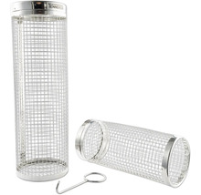 Twee Tenneker rookbuizen van roestvrij staal met haken