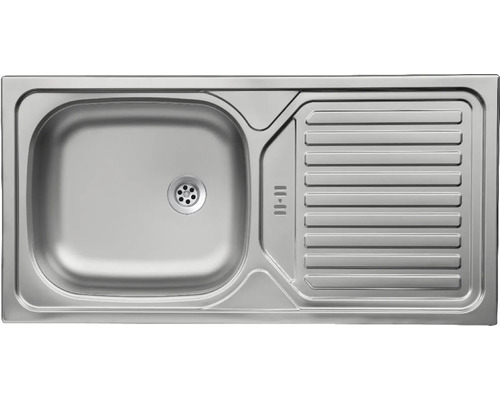 Spoelbak van roestvrij staal met afdruiprek