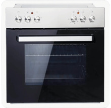 Elektrische oven met bedieningsknoppen en glazen voorkant