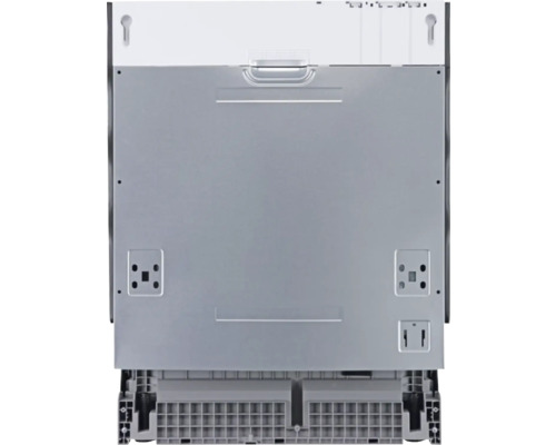 Achteraanzicht van een vaatwasser met montagevoorzieningen