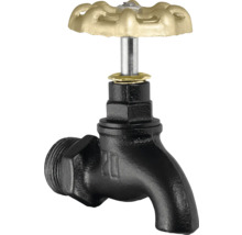 Waterkraan met gouden handvat