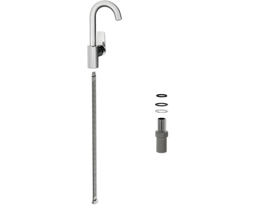 Keukenkraan met aansluitslang en bevestigingsmateriaal