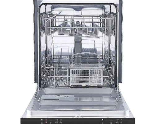 Open vaatwasser met afwasmanden