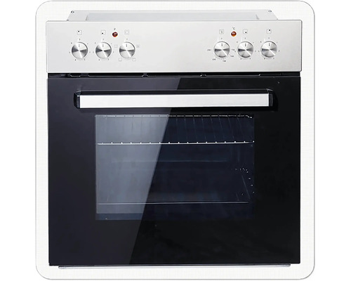 Oven met bedieningsknoppen en glazen ruit