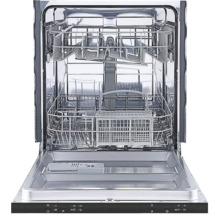 Open vaatwasser met korven