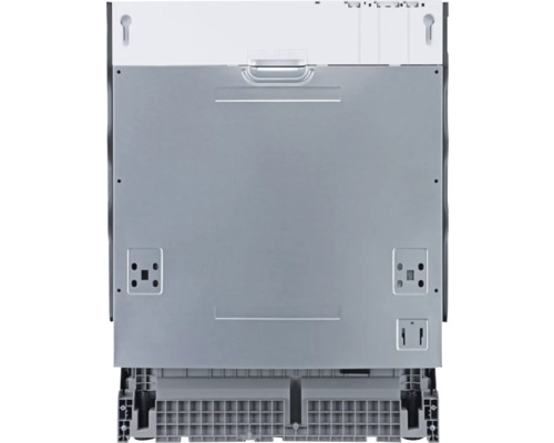 Achteraanzicht van een vaatwasser met montagevoorzieningen