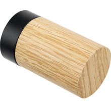 Deurstopper van hout met rubberen ring