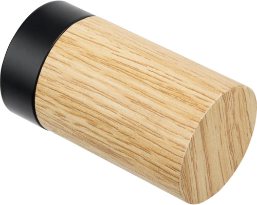 Deurstopper van hout met rubberen ring