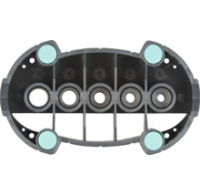 Multiadapter voor kraanaansluiting met vijf verschillende maten