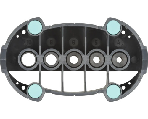 Multiadapter voor kraanaansluiting met vijf verschillende maten