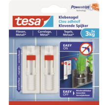 Tesa klevende spijker voor tegels en metaal, geschikt voor een belasting tot drie kilogram