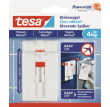 Tesa klevende spijker voor tegels en metaal, draagkracht 4 kilogram, tweevoudig verstelbaar