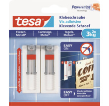 Tesa kleefschroeven voor bevestiging op tegels en metaal, verstelbaar en verwijderbaar, met een draagkracht tot 3 kg