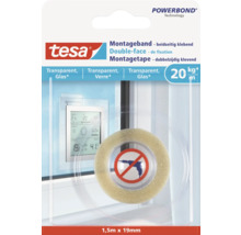 Tesa Powerbond montagetape voor glas, 1,5 meter maal 19 millimeter