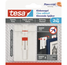 Tesa Kleefnagel voor behang en pleister, draagkracht twee kilogram, twee stuks