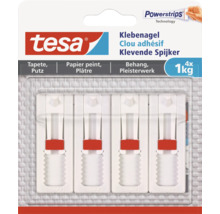 Tesa kleefnagels voor behang en pleisterwerk, geschikt voor maximaal 1 kilogram last, 4 stuks