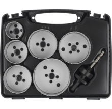 Gatenzagenset met boor in zwarte koffer