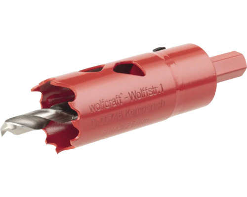 WOLFCRAFT Gatenzaag bi-metaal Ø 25 mm met centreerboor Wolfcraft gatenzaag met centreerboor