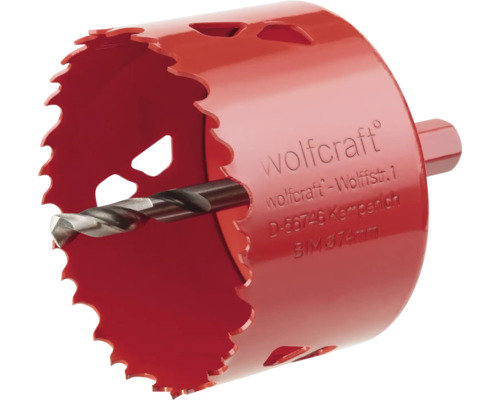 Wolfcraft gatenzaag met centreerboor, diameter 74 mm