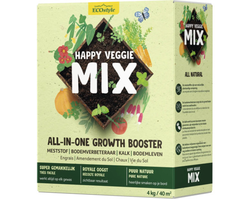 Happy Veggie Mix alles-in-één groeibooster verpakking