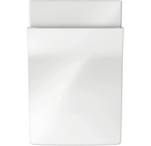 Witte staande toiletpot van keramiek, bovenaanzicht