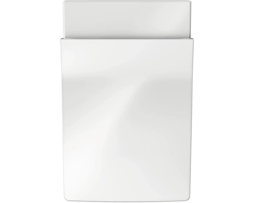 Witte staande toiletpot van keramiek, bovenaanzicht