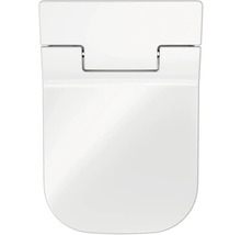 Witte toiletbril van bovenaf gezien