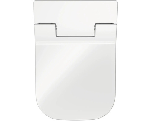 Witte toiletbril van bovenaf gezien