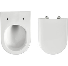 Wandcloset met diepspoeling en toiletzitting