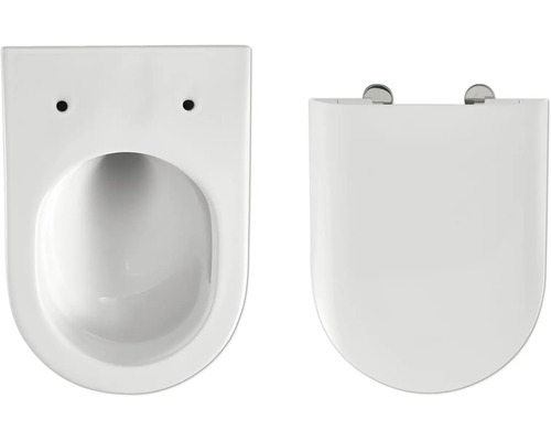 Wandcloset met diepspoeling en toiletzitting