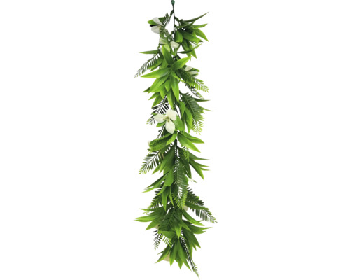 Decoratieve guirlande met bladeren en bloemen voor binnenshuis