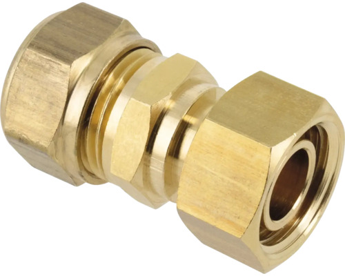 BONFIX Knel staal verzinkt kraankoppeling recht 1/2" x 15 mm Messing koppeling