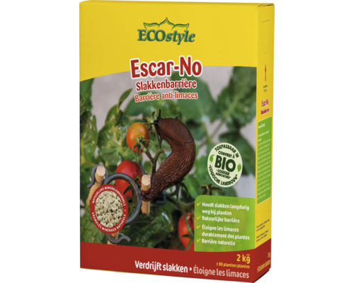 ECOSTYLE Slakkenbarriere Escar-no 2KG Ecostyle Escar-No slakkenbarrière productverpakking
