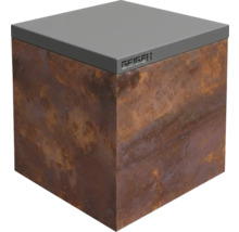 Geiger sokkel van staal met roestlook en grijze afdekking