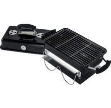 Draagbare houtskoolbarbecue met grillrooster en temperatuurweergave