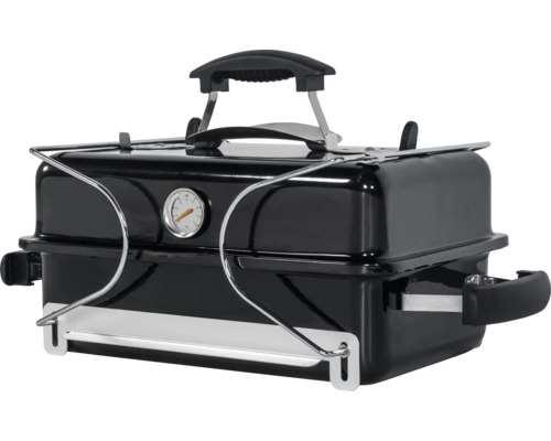 Draagbare houtskoolgrill met thermometer