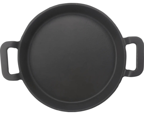Ronde gietijzeren braadpan met handgrepen