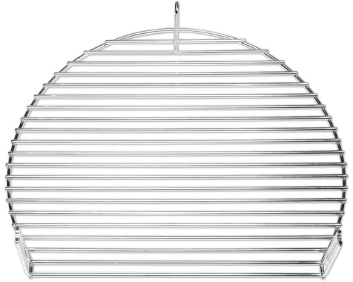 Rond metalen grillrooster met ophanginrichting.