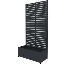 Bloembak met scherm voor de tuin