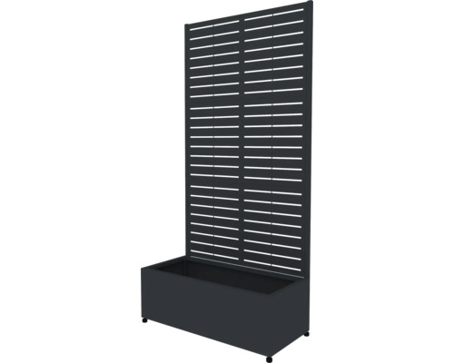 Bloembak met scherm voor de tuin