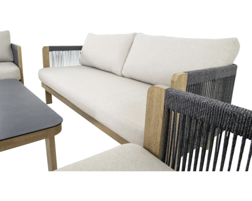 Tuinmeubelset met bank, stoel en tafel voor buiten