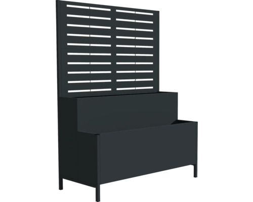 Plantenbak met privacyscherm voor de tuin