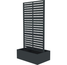 Tuinafscheiding met plantenbak voor de tuin