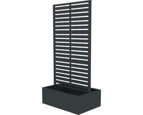 Tuinafscheiding met plantenbak voor de tuin