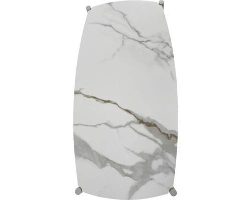 Tafelblad met marmerpatroon en afgeronde hoeken