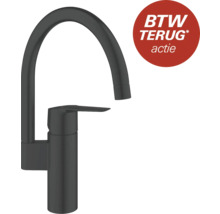 Zwarte kraan met actie-aanduiding