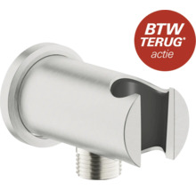 Douchehouder met actie-informatie