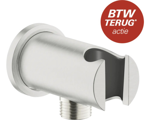 Douchehouder met actie-informatie